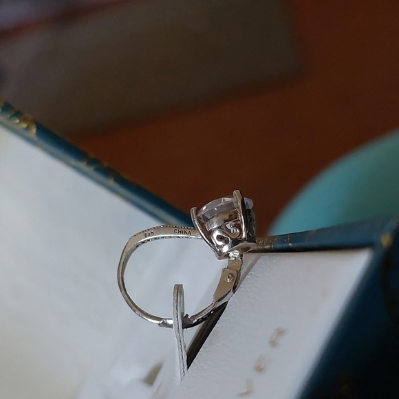 Cubic Zirconia 925 Sterling Silver Earrings - Picture 5 of 5